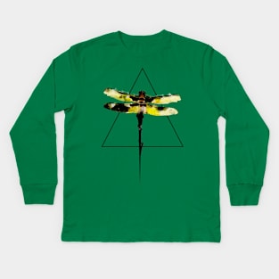 Dragonfly and the Triangle Kids Long Sleeve T-Shirt